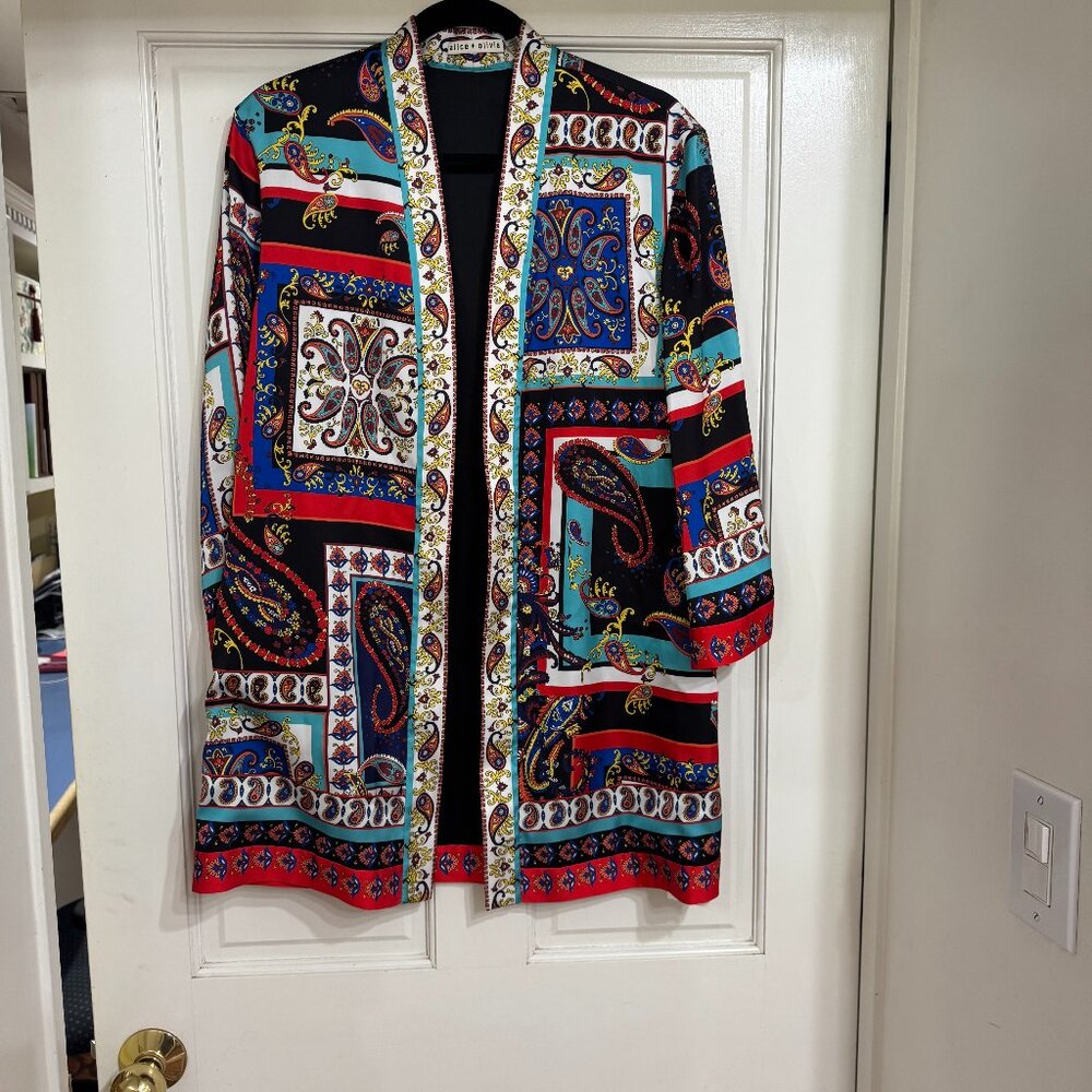 Alice+Olivia Beautiful Printed Jacket sz XS/S